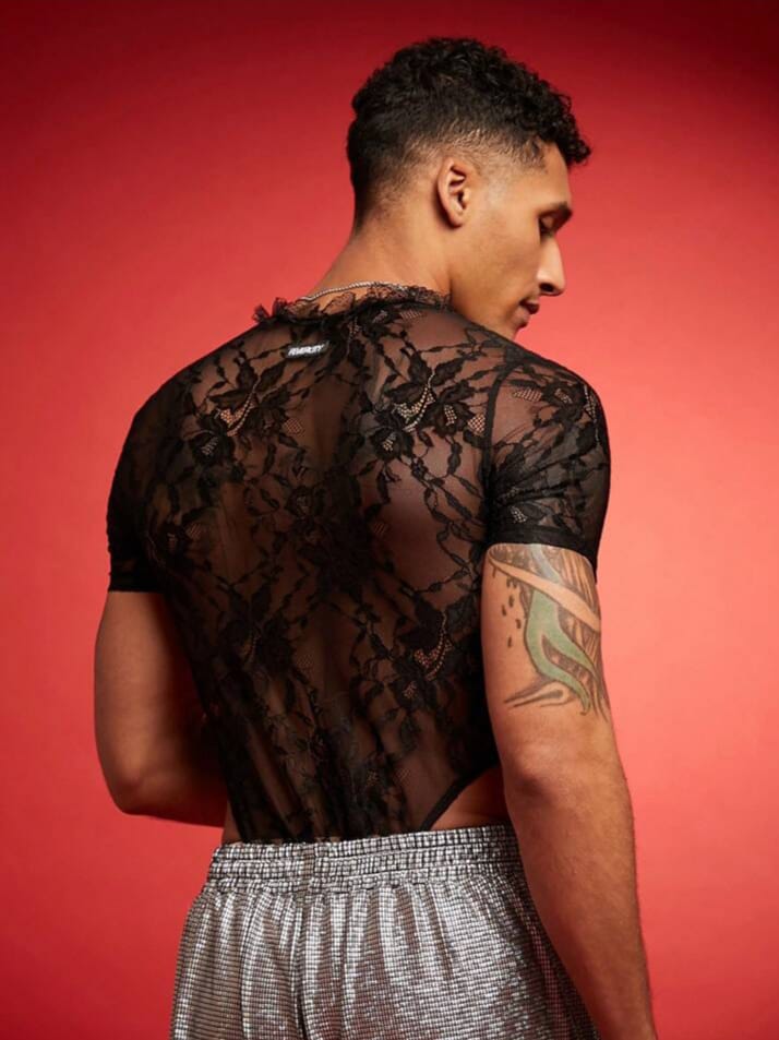 Bonga Boys Men's Lace Bodysuit Lace-Up